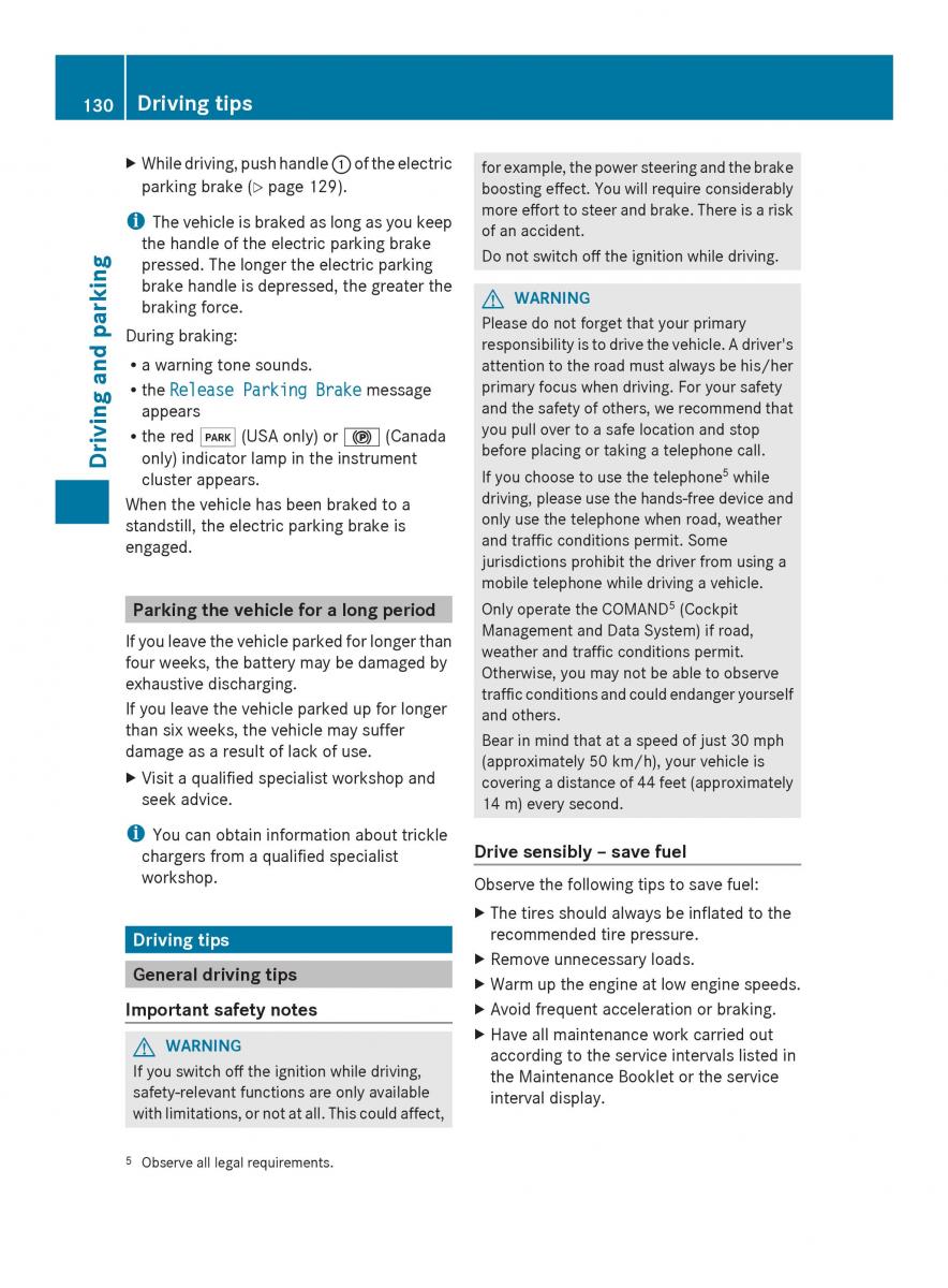 Mercedes Benz SLS AMG Coupe Roadster C197 owners manual / page 132