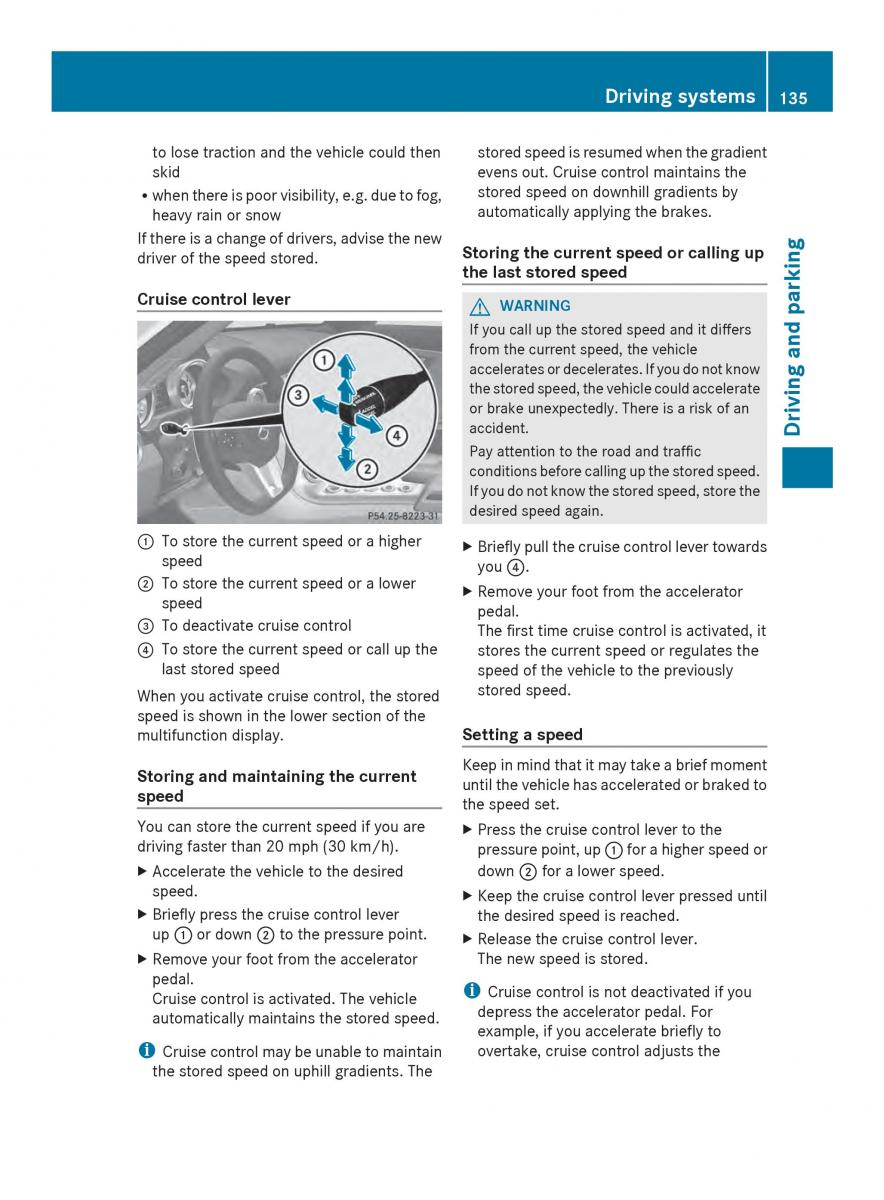 Mercedes Benz SLS AMG Coupe Roadster C197 owners manual / page 137