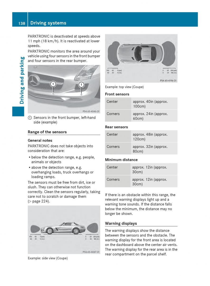 Mercedes Benz SLS AMG Coupe Roadster C197 owners manual / page 140