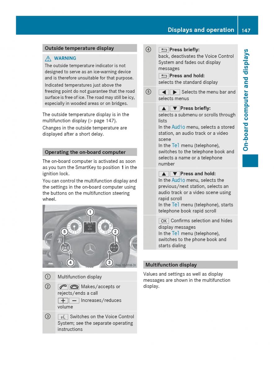 Mercedes Benz SLS AMG Coupe Roadster C197 owners manual / page 149