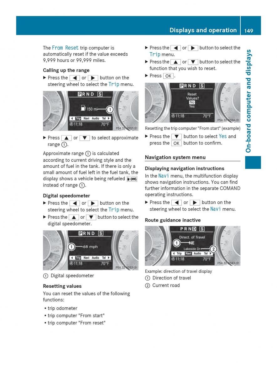 Mercedes Benz SLS AMG Coupe Roadster C197 owners manual / page 151