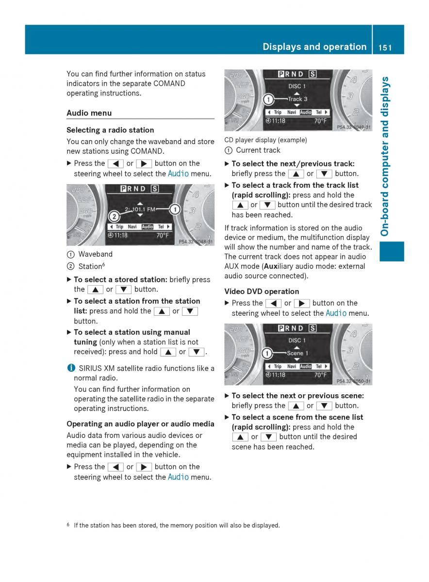 Mercedes Benz SLS AMG Coupe Roadster C197 owners manual / page 153