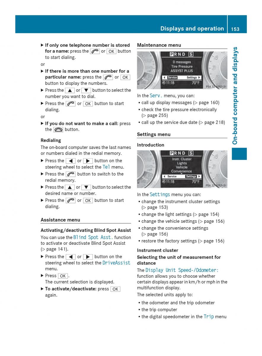 Mercedes Benz SLS AMG Coupe Roadster C197 owners manual / page 155