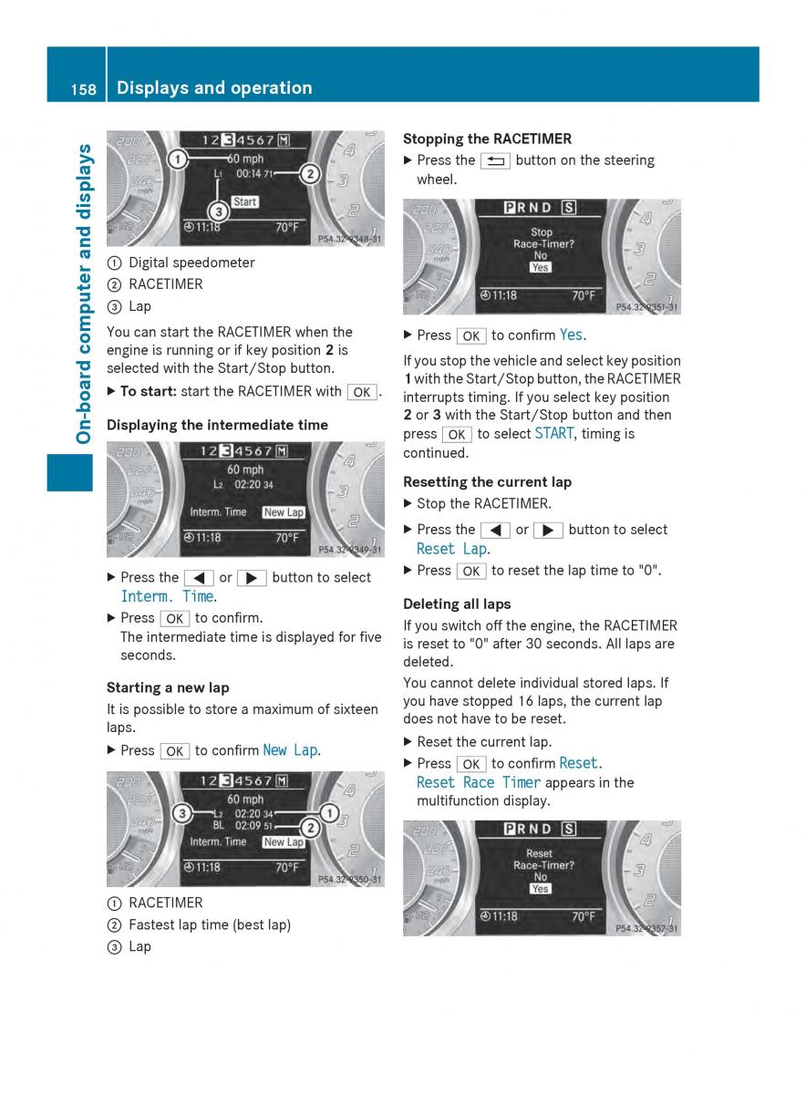 Mercedes Benz SLS AMG Coupe Roadster C197 owners manual / page 160