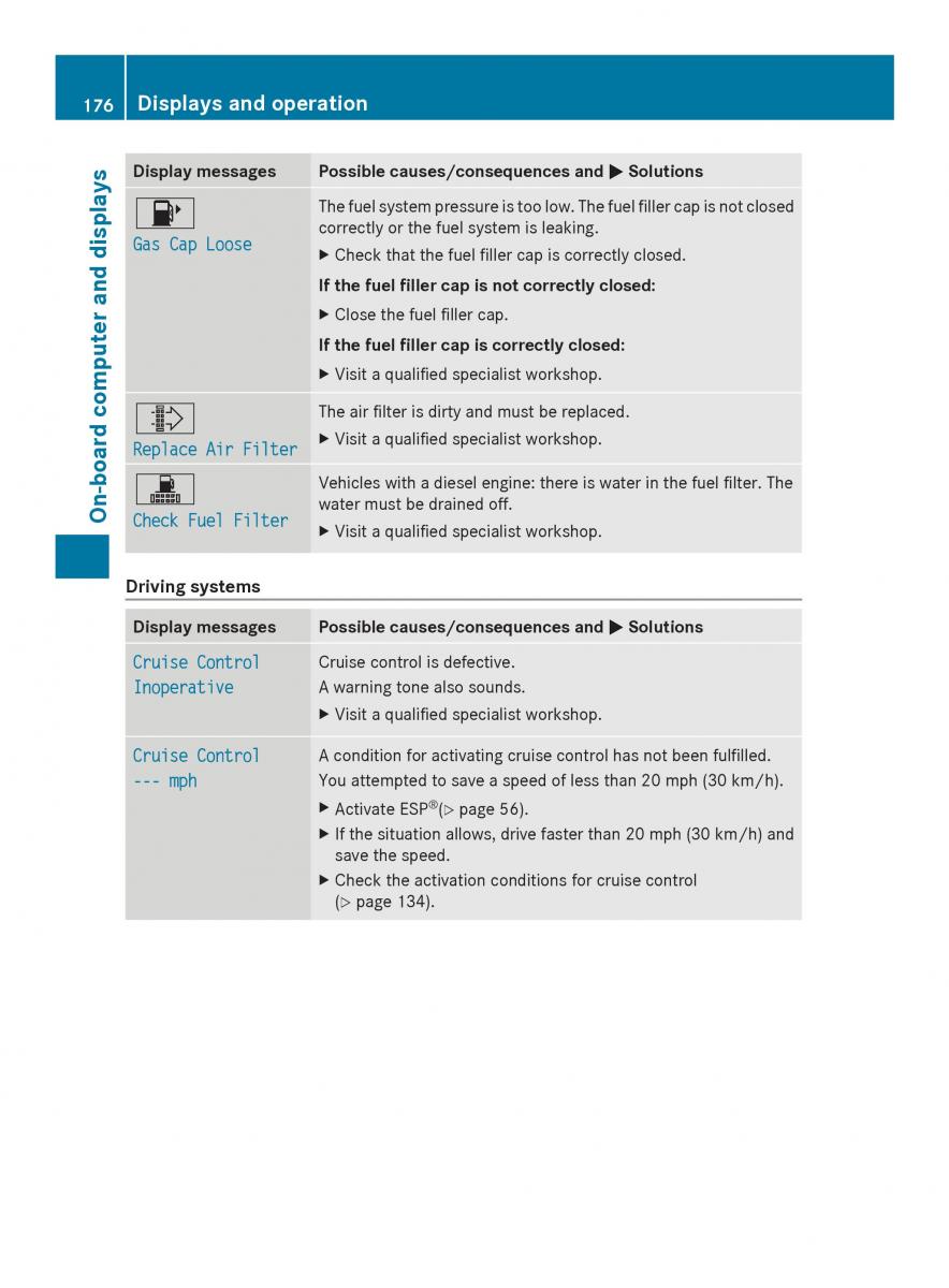 Mercedes Benz SLS AMG Coupe Roadster C197 owners manual / page 178