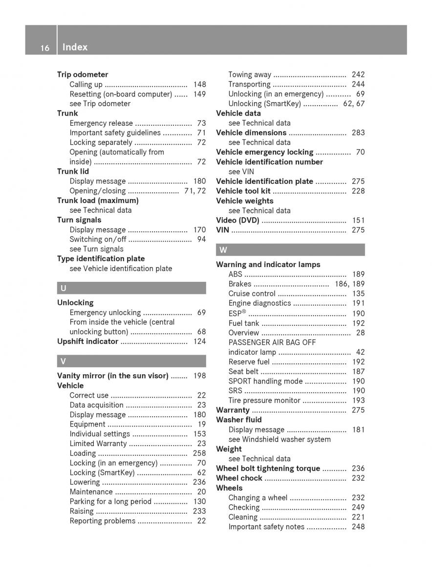 Mercedes Benz SLS AMG Coupe Roadster C197 owners manual / page 18