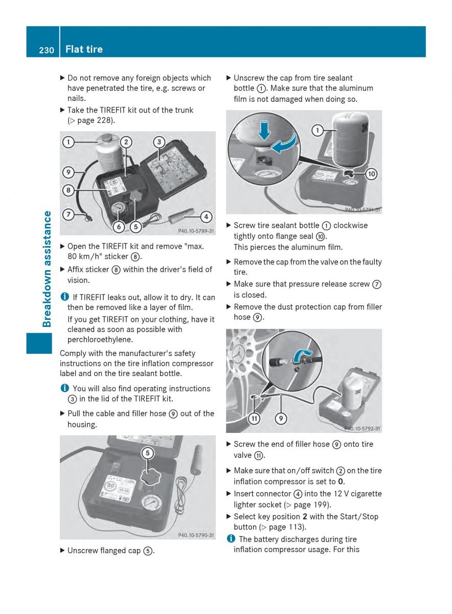 Mercedes Benz SLS AMG Coupe Roadster C197 owners manual / page 232