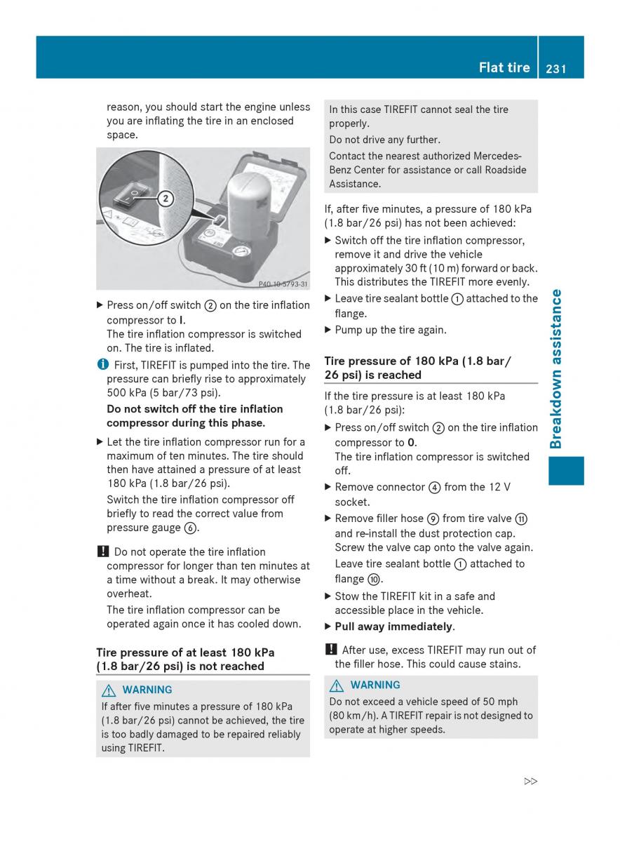 Mercedes Benz SLS AMG Coupe Roadster C197 owners manual / page 233