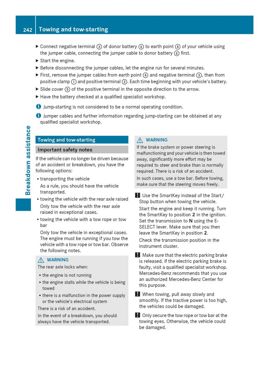 Mercedes Benz SLS AMG Coupe Roadster C197 owners manual / page 244