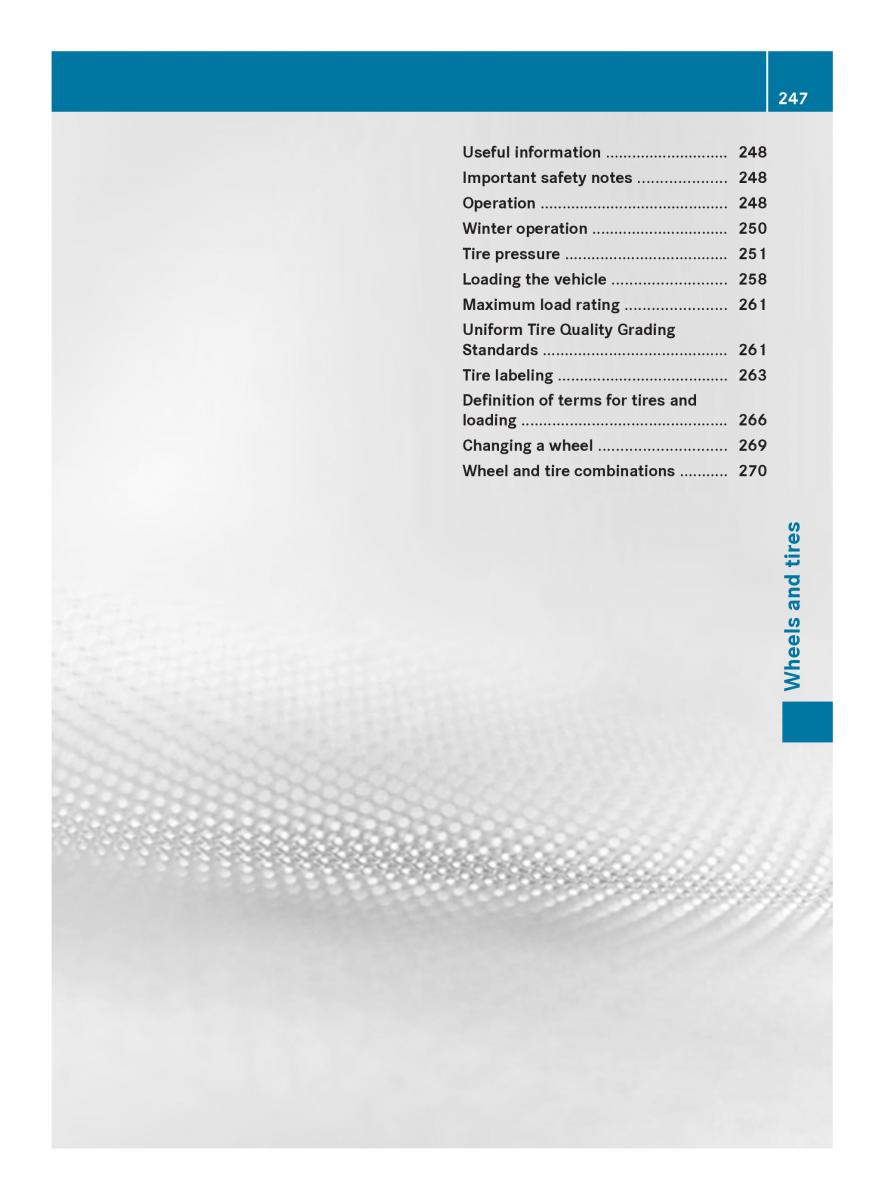 Mercedes Benz SLS AMG Coupe Roadster C197 owners manual / page 249