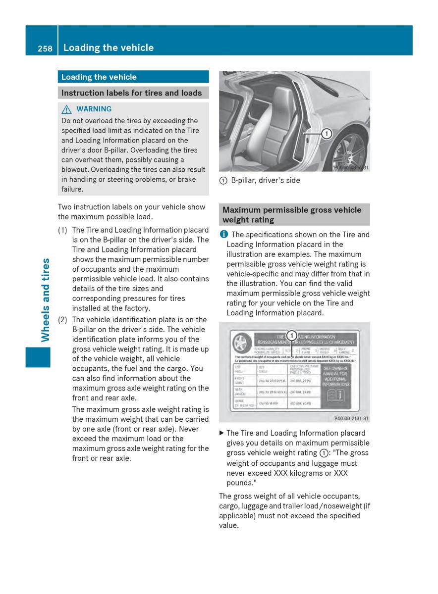 Mercedes Benz SLS AMG Coupe Roadster C197 owners manual / page 260