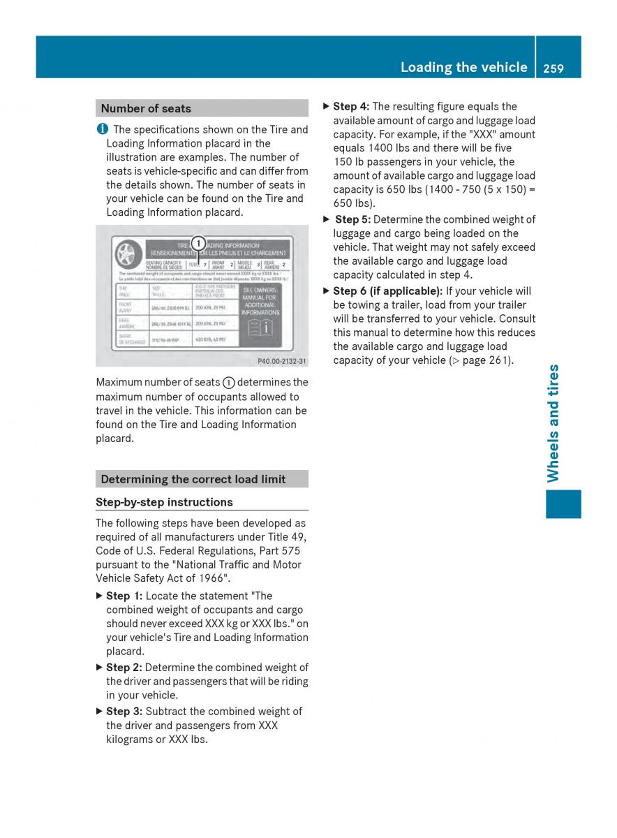 Mercedes Benz SLS AMG Coupe Roadster C197 owners manual / page 261