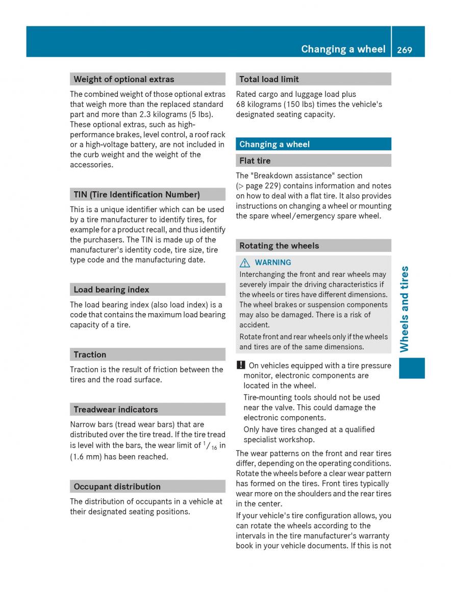 Mercedes Benz SLS AMG Coupe Roadster C197 owners manual / page 271