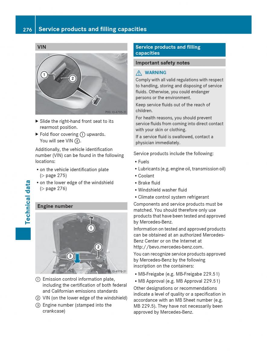 Mercedes Benz SLS AMG Coupe Roadster C197 owners manual / page 278