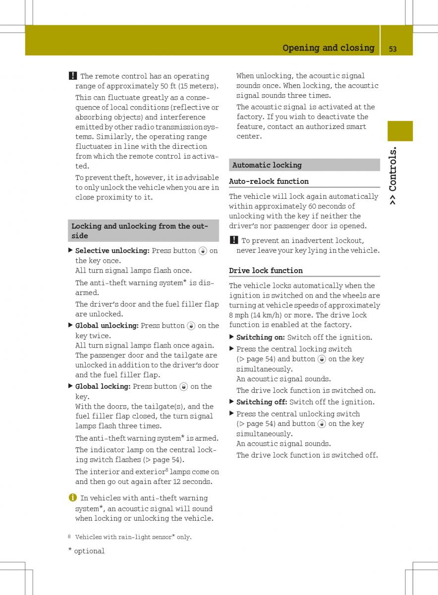 Smart Fortwo II 2 owners manual / page 55