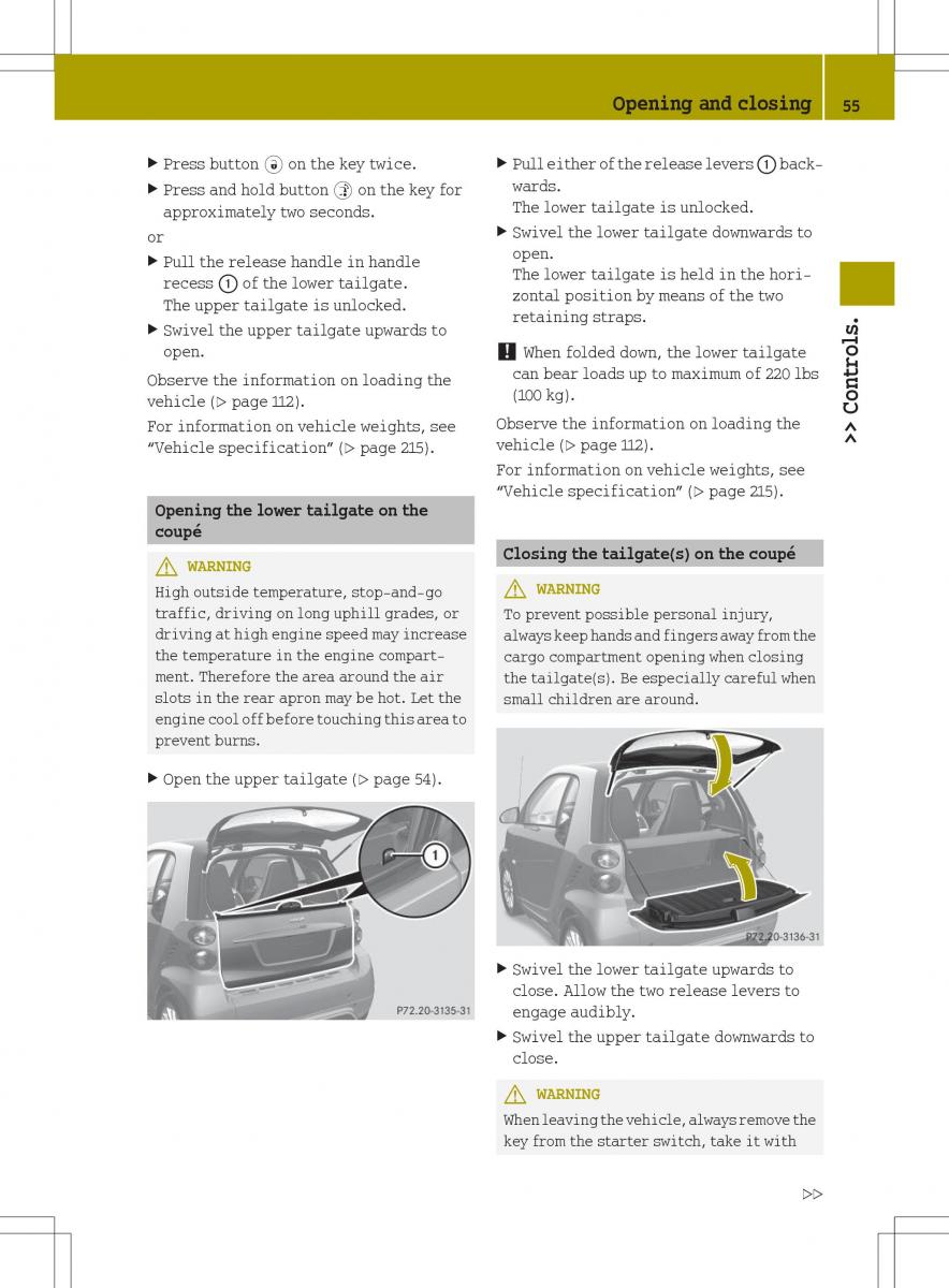 Smart Fortwo II 2 owners manual / page 57