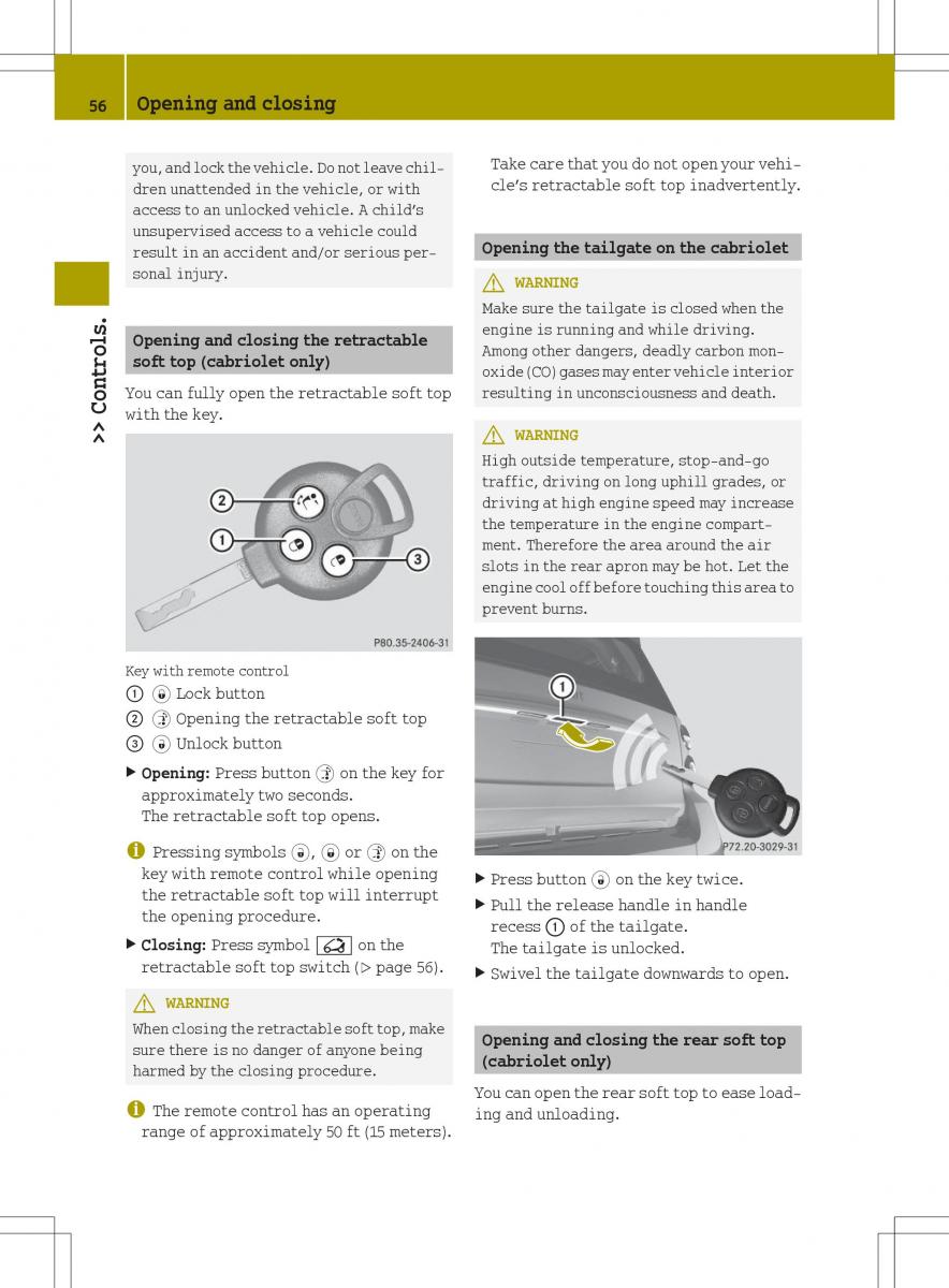 Smart Fortwo II 2 owners manual / page 58