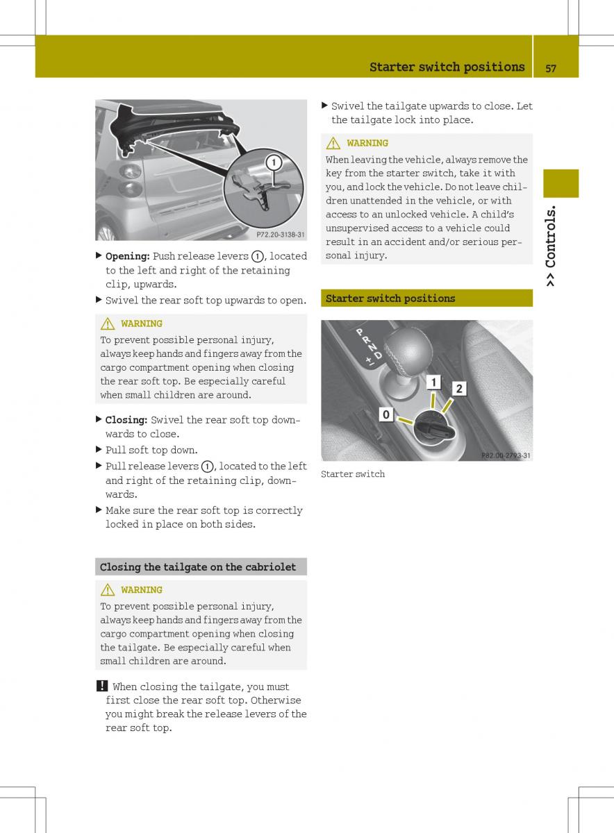 Smart Fortwo II 2 owners manual / page 59