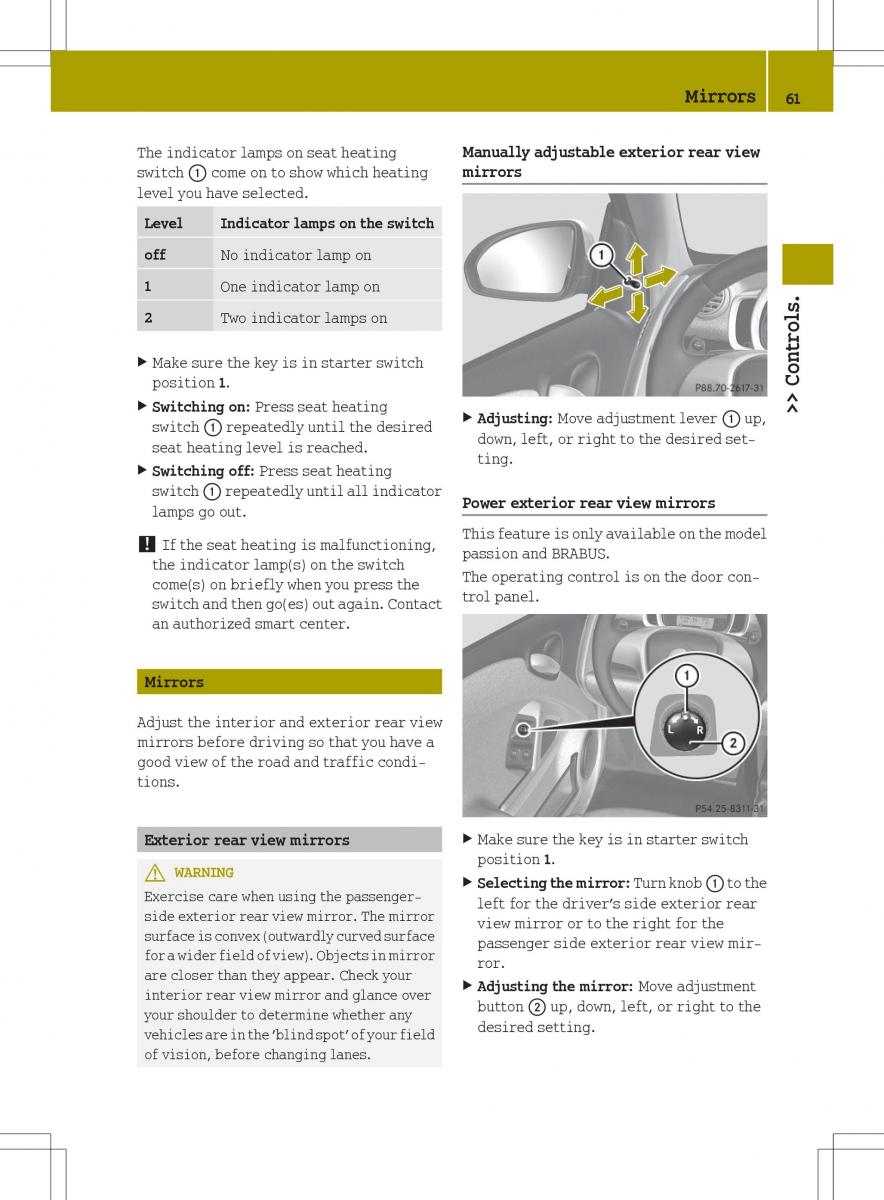 Smart Fortwo II 2 owners manual / page 63