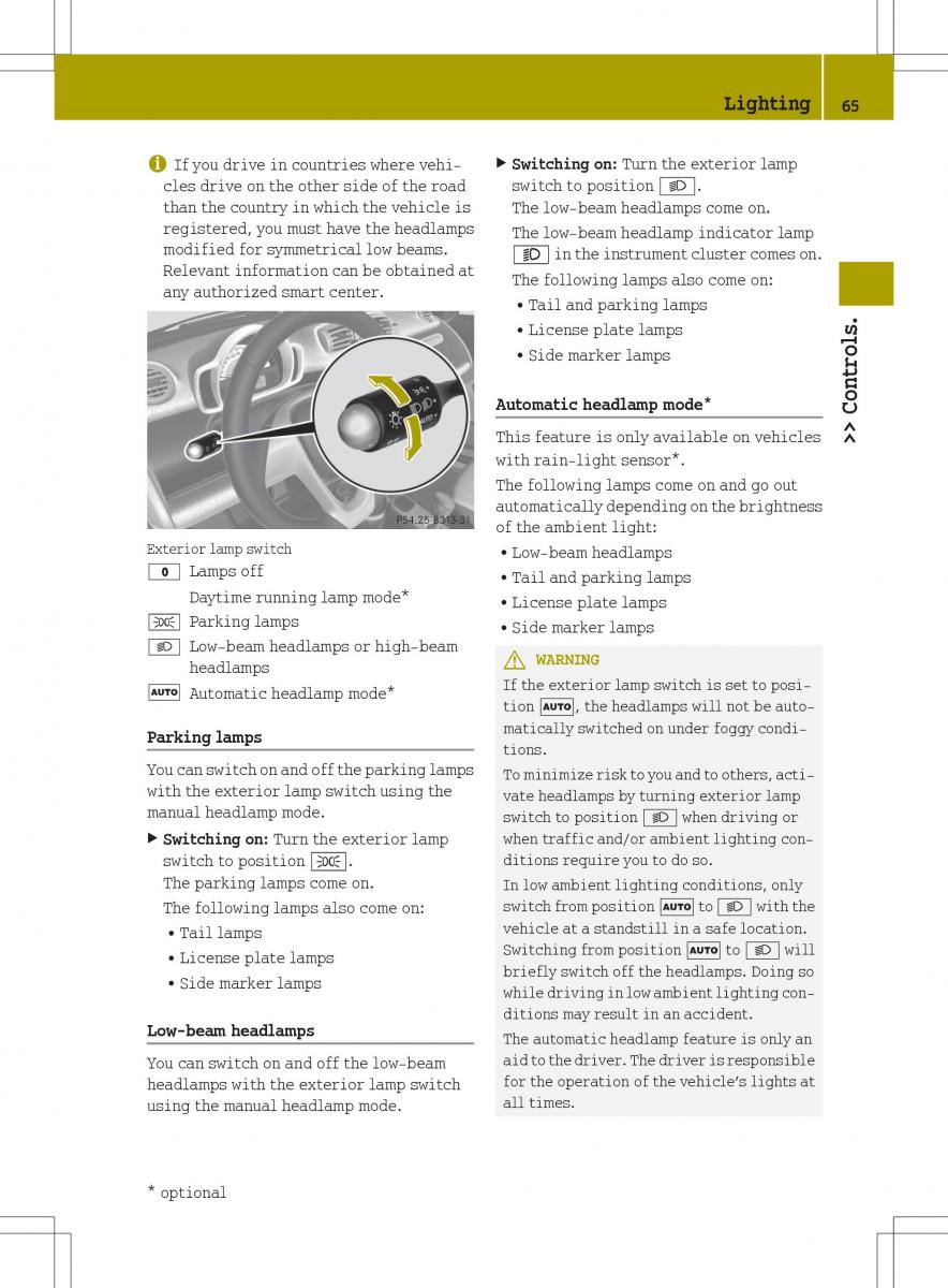 Smart Fortwo II 2 owners manual / page 67