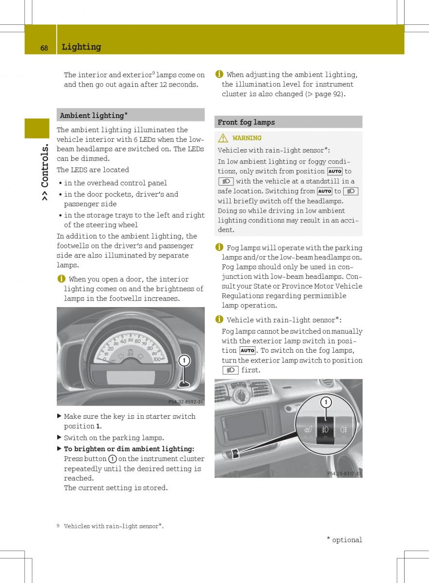 Smart Fortwo II 2 owners manual / page 70