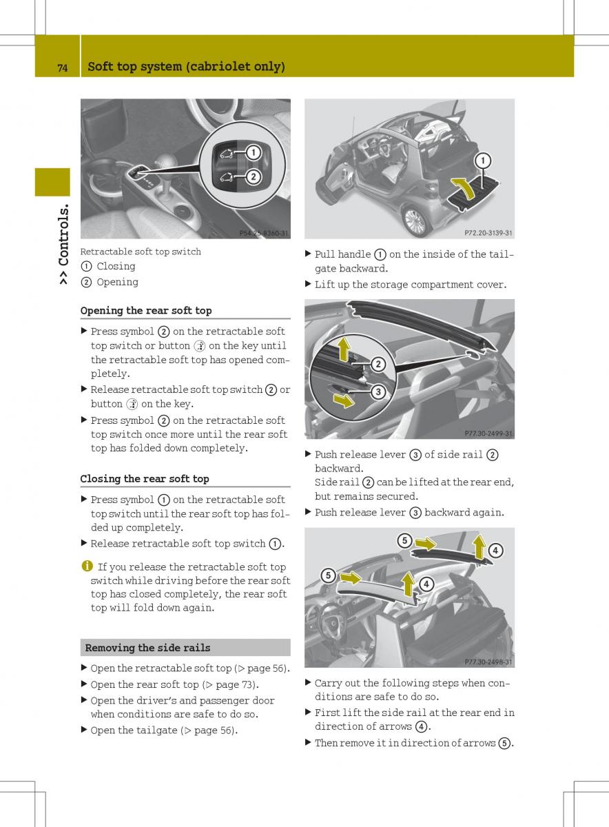 Smart Fortwo II 2 owners manual / page 76