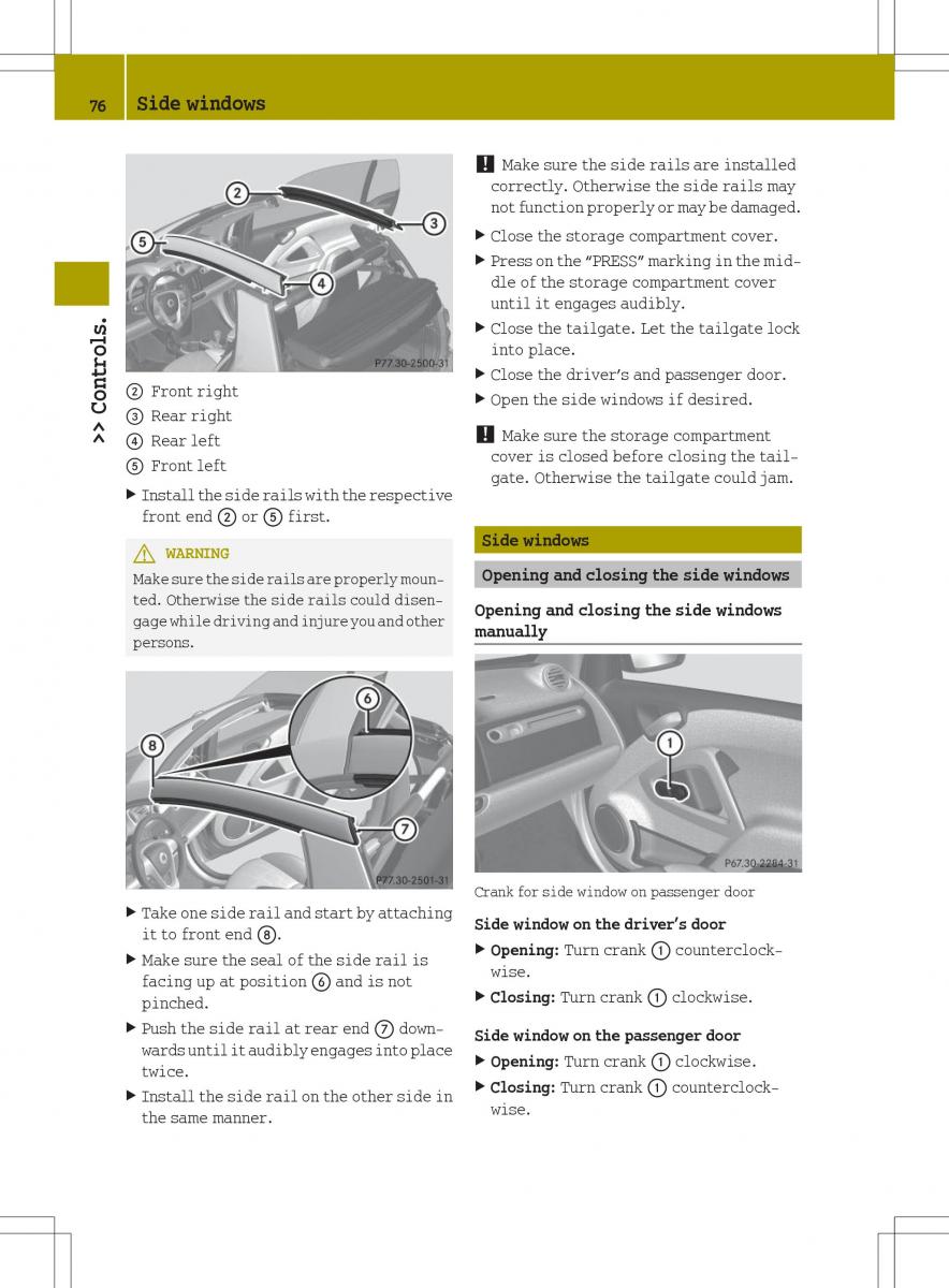 Smart Fortwo II 2 owners manual / page 78