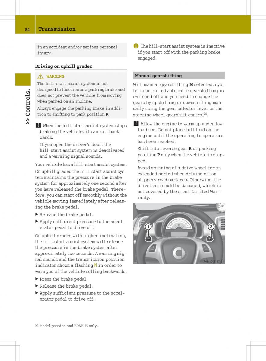 Smart Fortwo II 2 owners manual / page 86