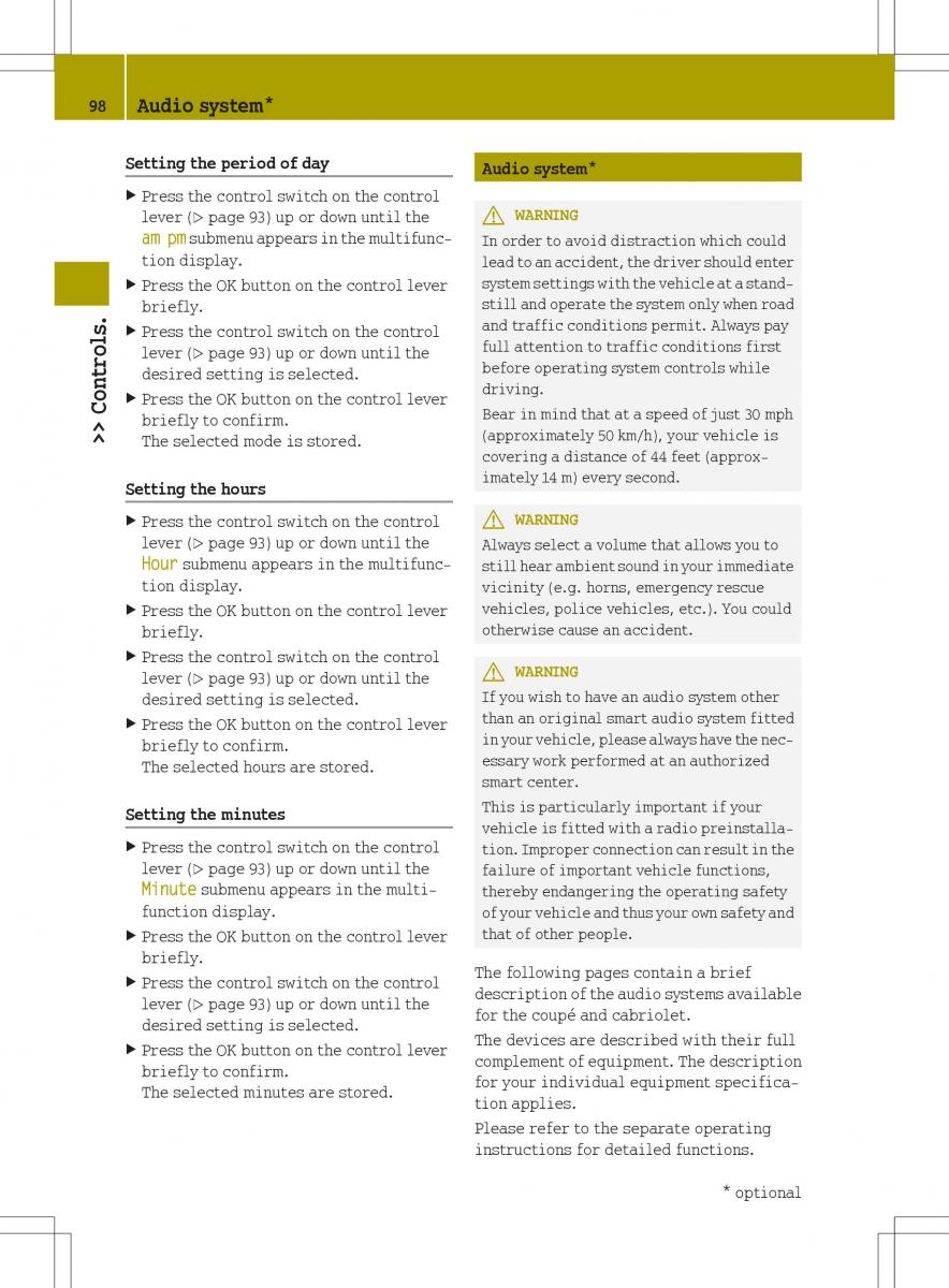 Smart Fortwo II 2 owners manual / page 100