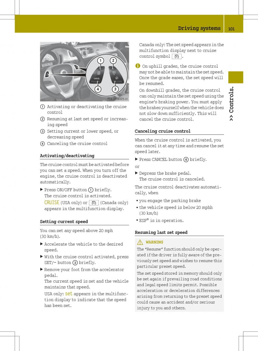 Smart Fortwo II 2 owners manual / page 103