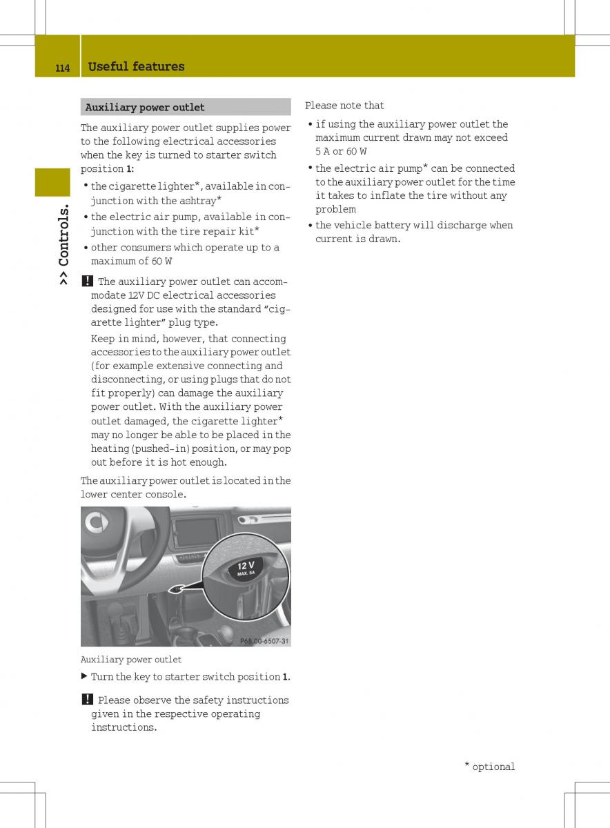 Smart Fortwo II 2 owners manual / page 116