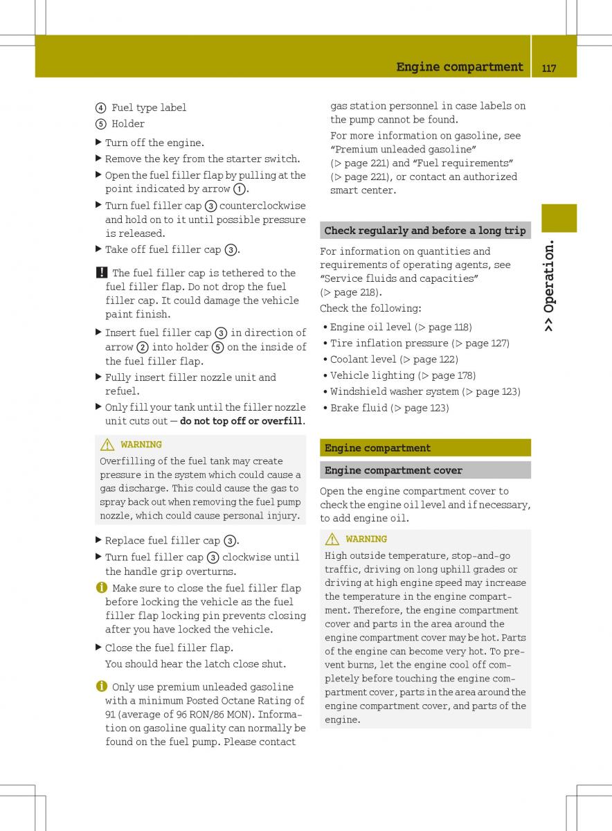 Smart Fortwo II 2 owners manual / page 119