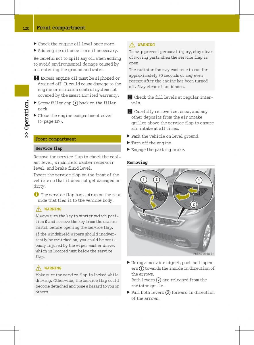 Smart Fortwo II 2 owners manual / page 122