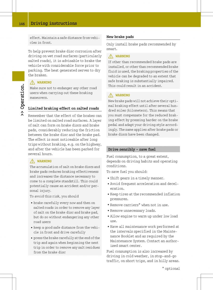 Smart Fortwo II 2 owners manual / page 148