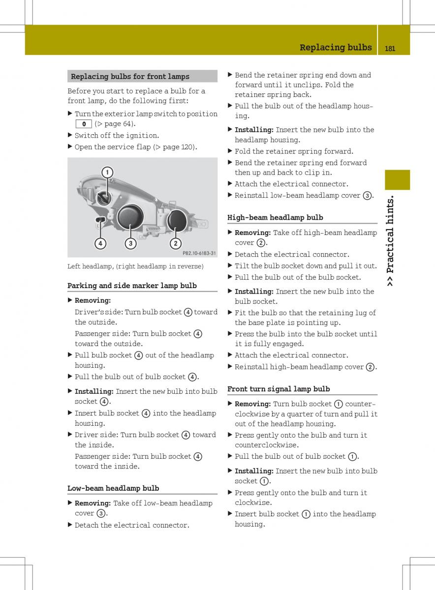 Smart Fortwo II 2 owners manual / page 183