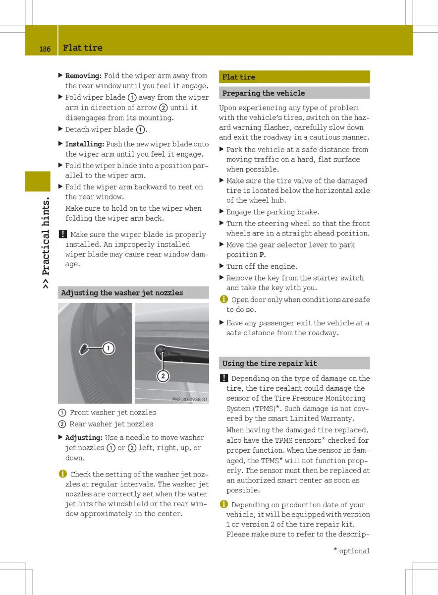 Smart Fortwo II 2 owners manual / page 188