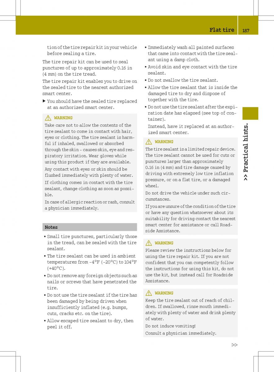 Smart Fortwo II 2 owners manual / page 189