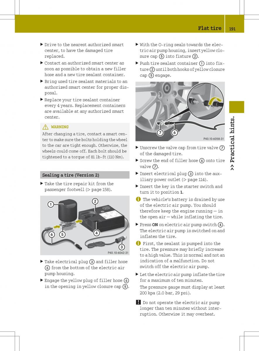 Smart Fortwo II 2 owners manual / page 193