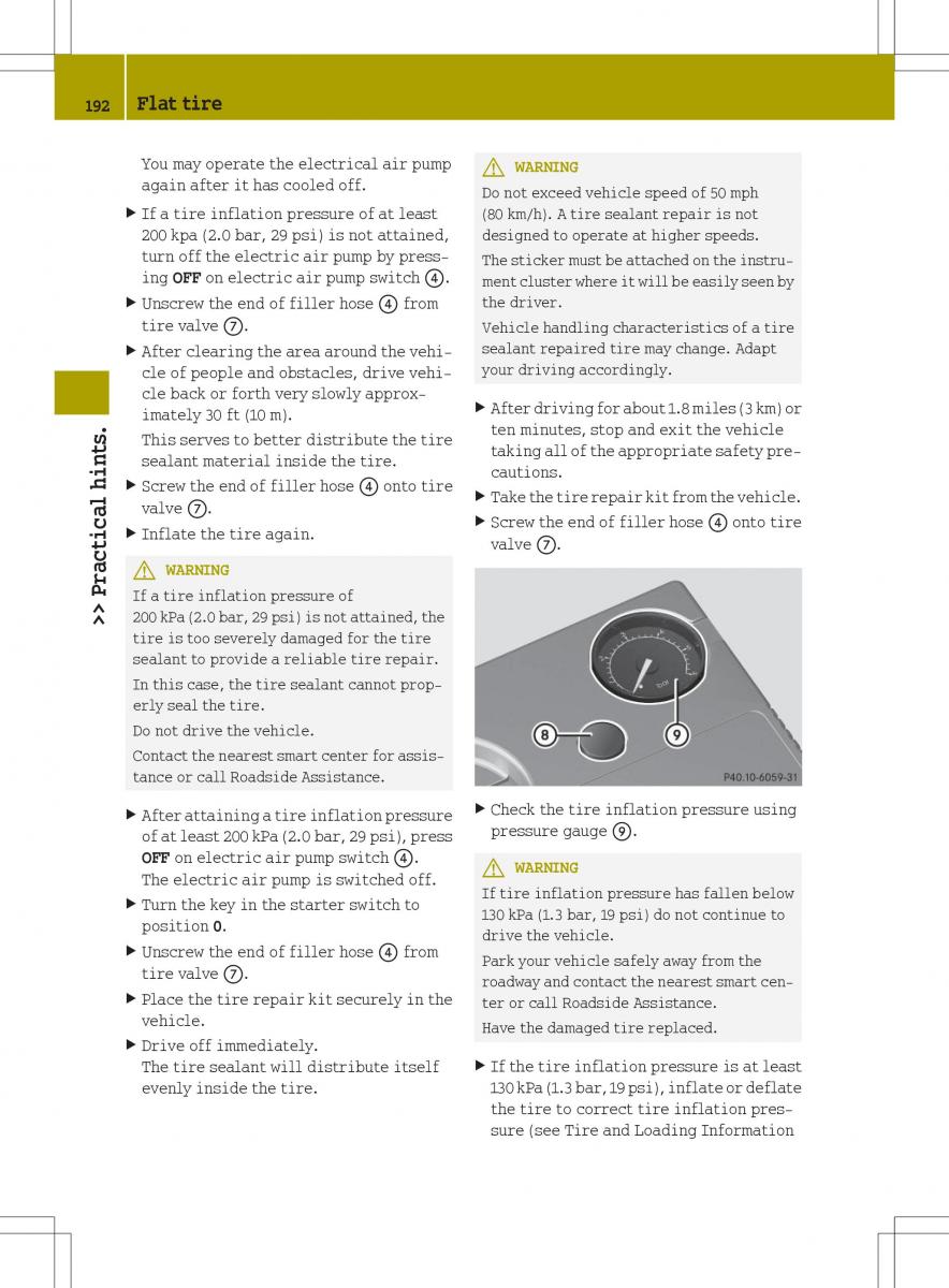 Smart Fortwo II 2 owners manual / page 194