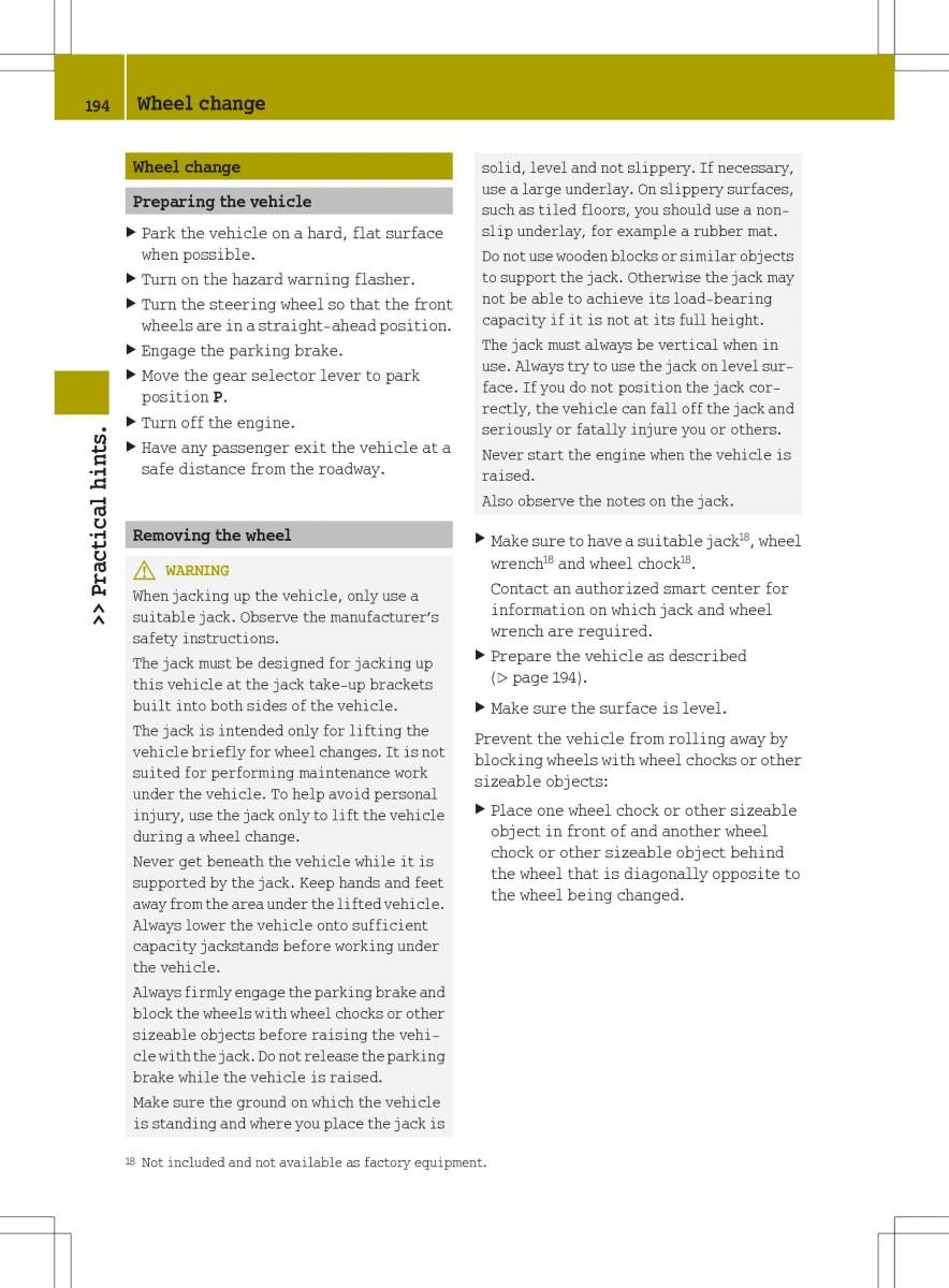 Smart Fortwo II 2 owners manual / page 196