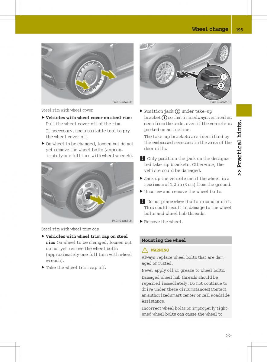 Smart Fortwo II 2 owners manual / page 197