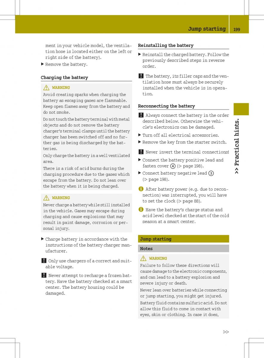 Smart Fortwo II 2 owners manual / page 201