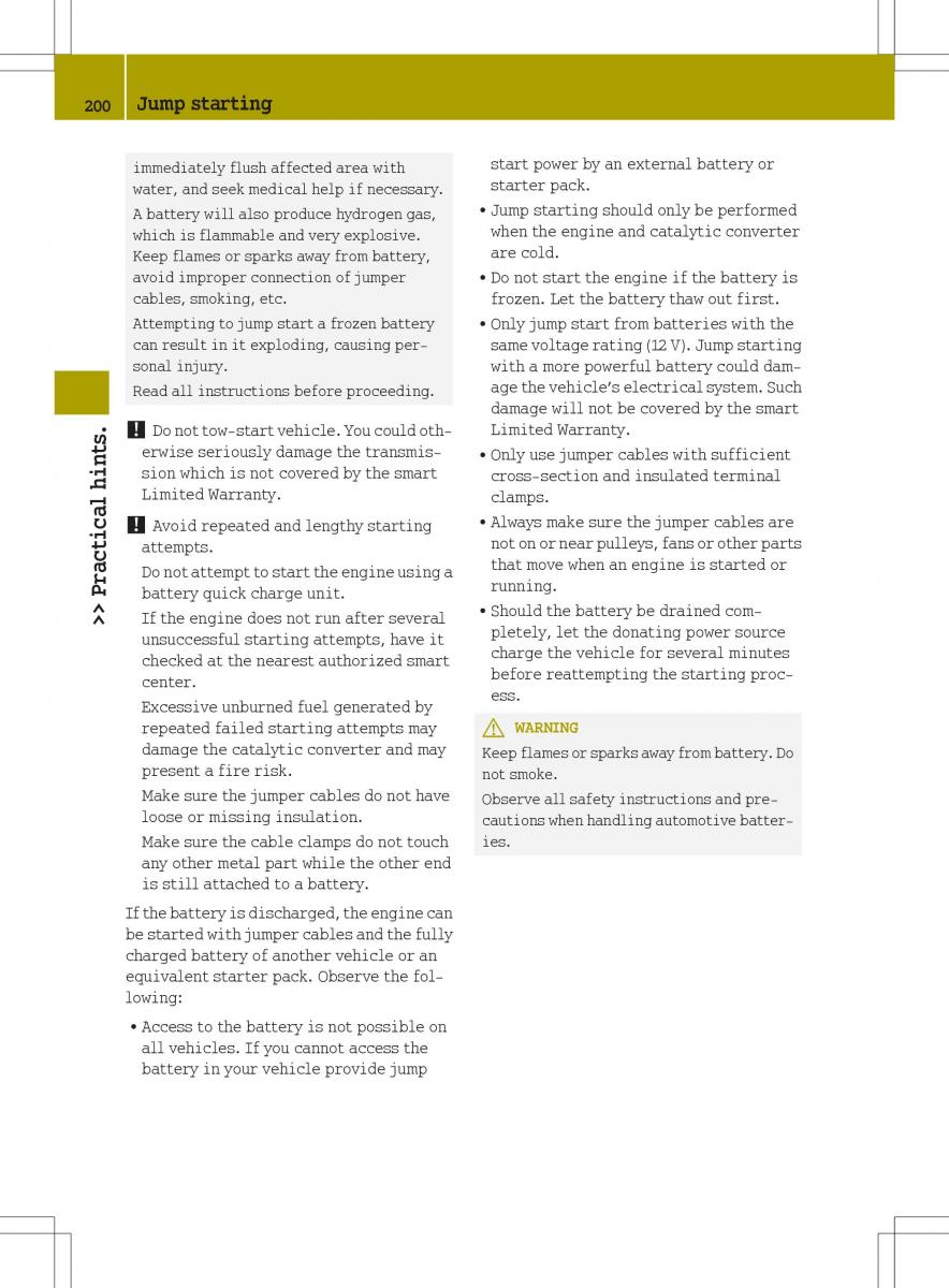 Smart Fortwo II 2 owners manual / page 202