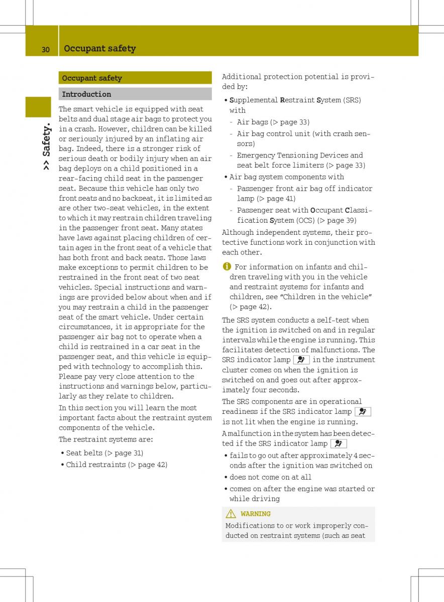 Smart Fortwo II 2 owners manual / page 32