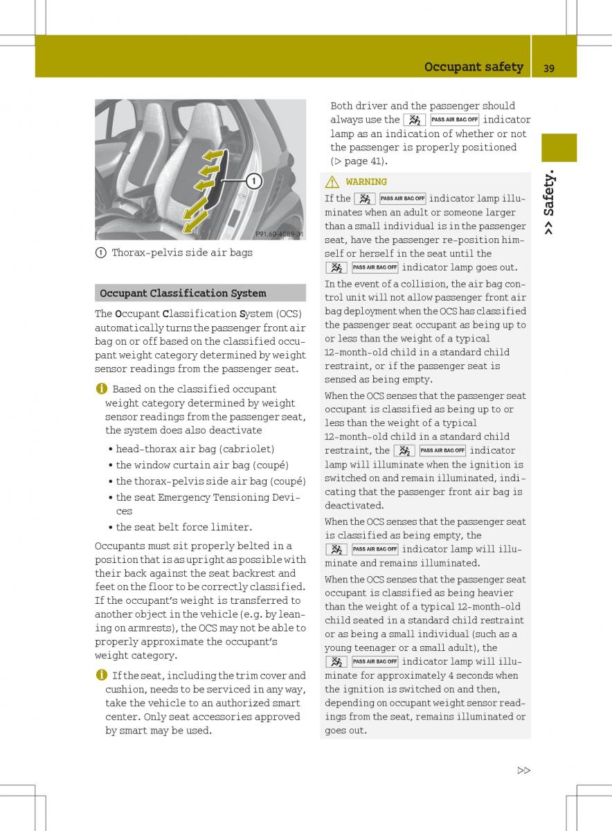 Smart Fortwo II 2 owners manual / page 41