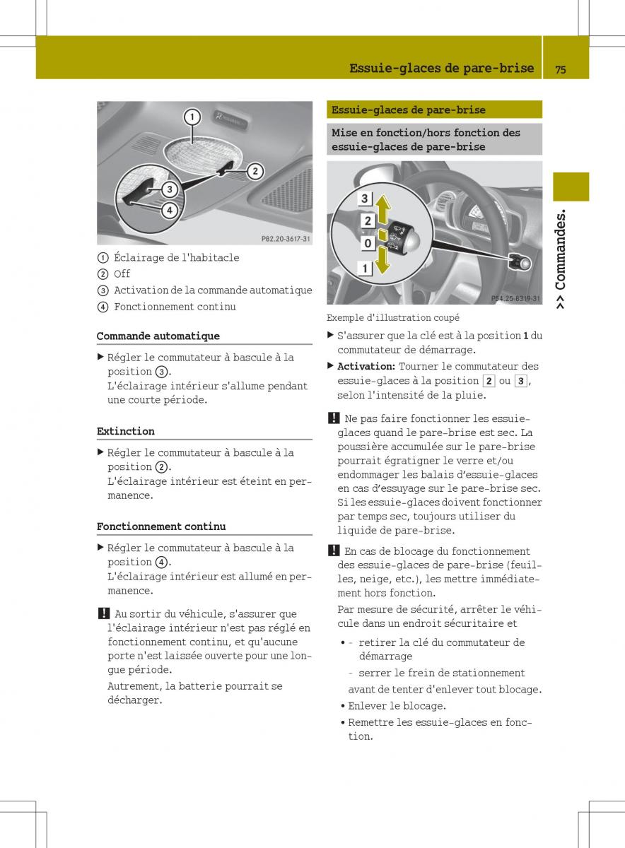 manual  Smart Fortwo II 2 manuel du proprietaire / page 77