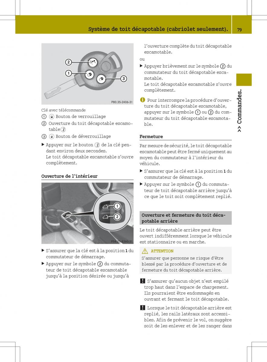 manual  Smart Fortwo II 2 manuel du proprietaire / page 81