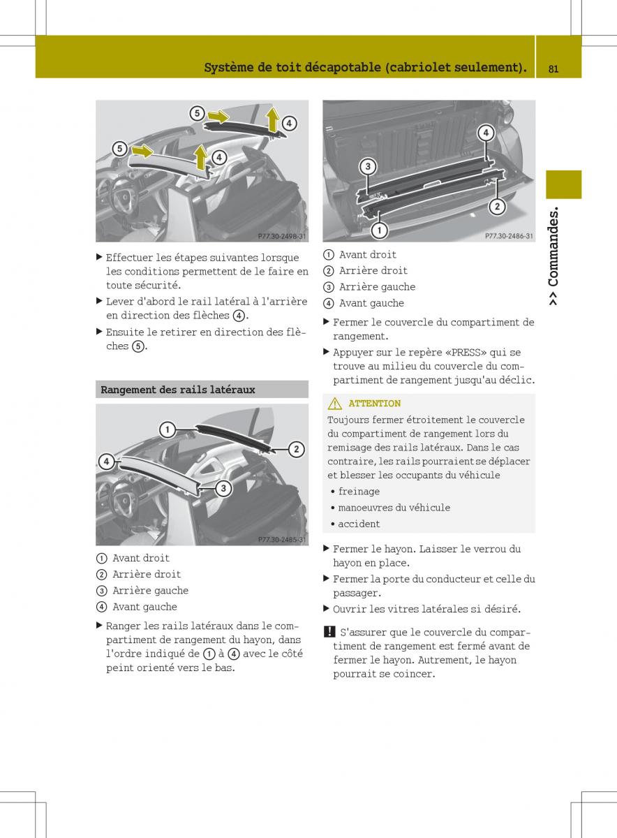 manual  Smart Fortwo II 2 manuel du proprietaire / page 83