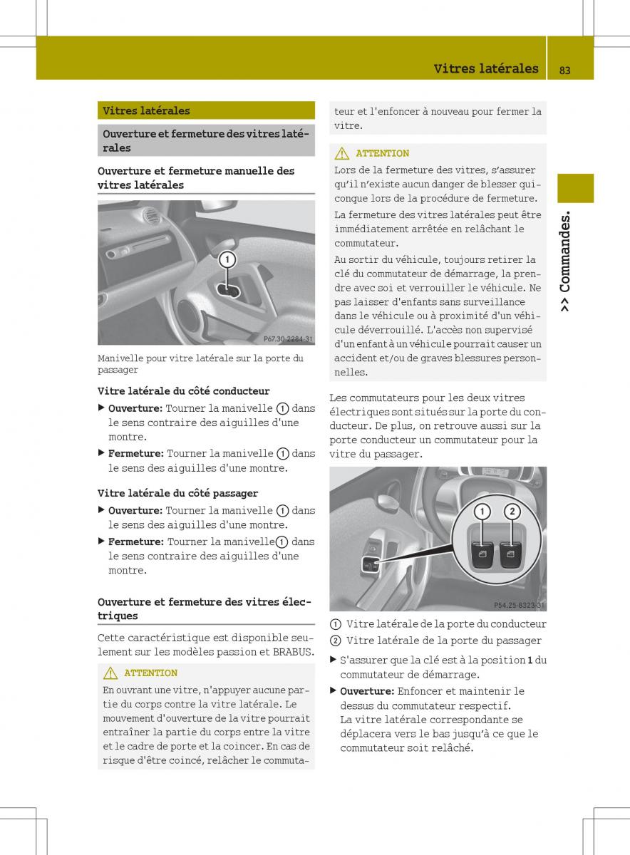 manual  Smart Fortwo II 2 manuel du proprietaire / page 85