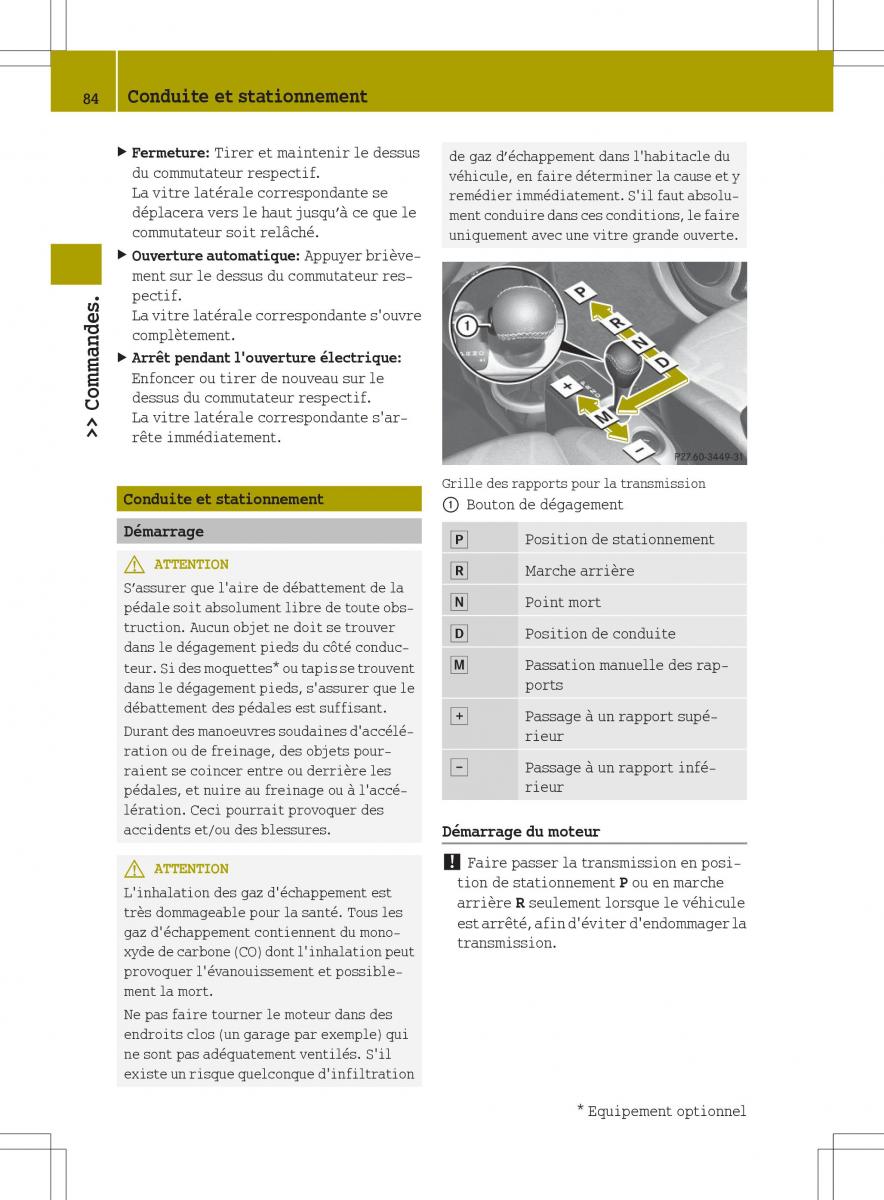 manuel du propriétaire  Smart Fortwo II 2 manuel du proprietaire / page 86